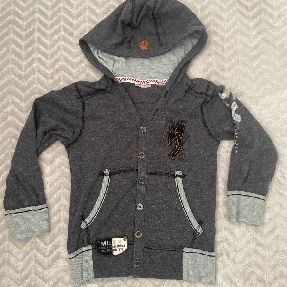 3/$24 Boys long sleeve with hood and buttons